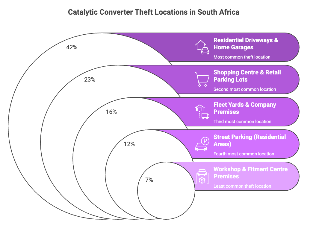 Catalytic Converter Theft Locations in South Africa